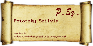 Pototzky Szilvia névjegykártya